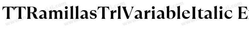 TTRamillasTrlVariableItalic ExtraB字体转换